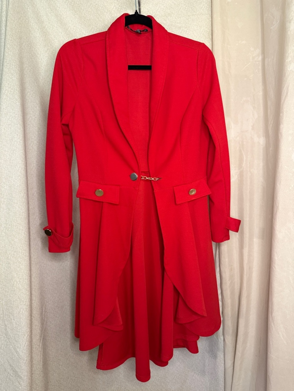Love Yourself 83 Red Asymmetrical Jacket
